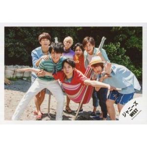 中古生写真(ジャニーズ) ジャニーズWEST/集合(7人)/横型・全身・重岡ハンモック乗り・両手広げ・背景野外/『人生は素晴らしい』PV＆ジャケ写撮