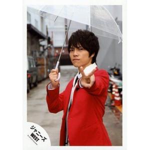 中古生写真(ジャニーズ) ジャニーズWEST/重岡大毅/上半身・衣装赤白・右手傘・左手ピース/公式生写真