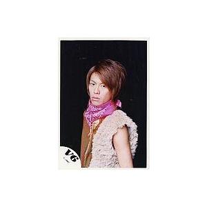 中古生写真(ジャニーズ) V6/森田剛/衣装茶色・スカーフピンク・上半身・背景黒/公式生写真