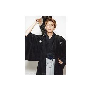 中古生写真(男性) 井深克彦/膝上・着物黒・右手扇子上げ・背景白/「歴タメLive〜 歴史好きのエンターテイナー大集合!〜 第3弾」ブ