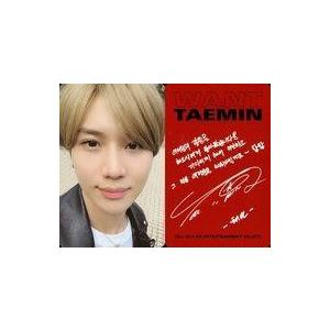 中古コレクションカード(男性) SHINee/テミン(TAEMIN)/衣装白・黒・床黄・裏面赤・印刷サイン・メッセージ入り/CD「2n