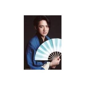 中古生写真(男性) 株元英彰(芹沢鴨)/上半身・衣装黒・青・右手扇子/舞台「LOOSER〜失い続けてしまうアルバム〜」トレーディングブロマイド