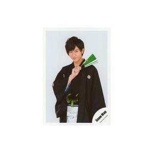 中古生写真(ジャニーズ) Snow Man/阿部亮平/膝上・衣装黒・白・袴・右手扇子・目線右・背景白/「アクリルスタンドII」オフショット/公式