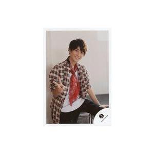 中古生写真(ジャニーズ) HiHi Jets/橋本涼/膝上・座り・衣装赤・白・黒・チェック柄・バンダナ・スカーフ・右手ピース/「DRE