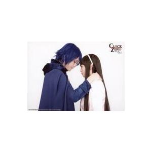 中古生写真(男性) 日和佑貴(放浪者)・井越有彩(九楼撫子)/横型・バストアップ・衣装紺・ピンク・日...