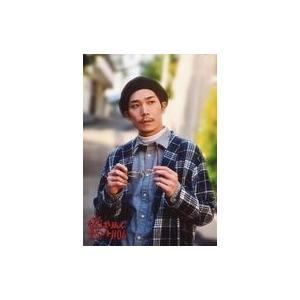 中古生写真(男性) 船木政秀/上半身・衣装黒.白・チェック柄・帽子・両手眼鏡・目線右/「田口涼のなんばりんぐイベント#04」冬コーデブロマイド