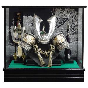 五月人形 兜飾り コンパクト 兜 ガラスケース飾り kabuto 富岳 165-712