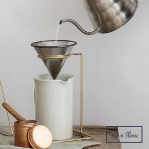 BRASS コーヒー ドリップスタンド ピーク  真鍮 ブラス アンティーク調 ゴールド 金