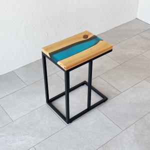 A16693 レジンテーブル 机 リバーテーブル 川の流れ ウッドリバー