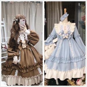 Lolita長袖ドレス服 ロリータ衣装 可愛いドレス レデイース二次元衣装