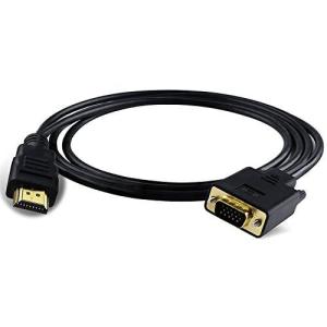 HDMIとVGAケーブルアダプターのコンバーターモニター15ピンd-Sub