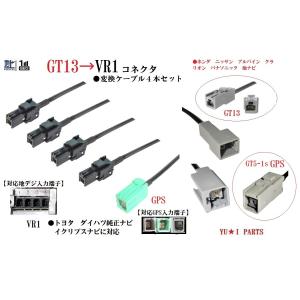 カロッツェリアナビ専用 GT13-VR1 地デジアンテナ変換ケーブル＆GT5