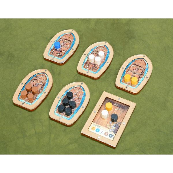 プエルトリコ20　貨物船・商店オーバーレイ6枚セット ボードゲーム オーガナイザー オリジナル オー...