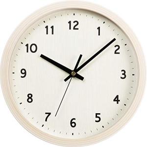 アイリスプラザ 壁掛け時計 薄型 軽量 掛け時計 アイボリー PWCR-25-C