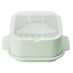 アンドエヌイー 日本製 抗菌加工 レンジ 蒸し器 クッキングスチーマー NSS-234-GR グリーン