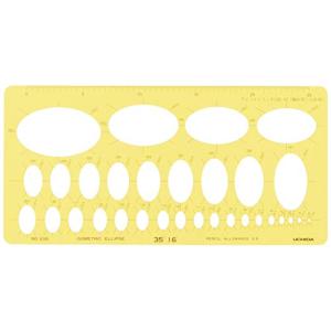 ウチダ テンプレート No.606 アイソメトリック用 楕円定規 1-843-0606