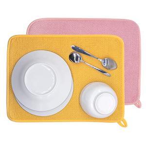 水切りマット 吸水マット 吸水 速乾 大判 衛生 防カビ キッチン 食器 カップ 吊ることができ 水切り食器 マイクロファイバー ドライングマッ