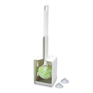 サンコー やわらか トイレブラシ ケース付 傷がつきにくい スリム グリーン びっくりフレッシュ 2way 日本製 BF-49