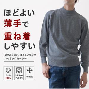 ハイネック メンズ ニット S〜3L ビジネス...の詳細画像2