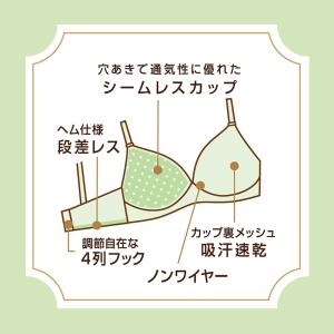 ノンワイヤー ブラジャー シームレス ひびきに...の詳細画像2