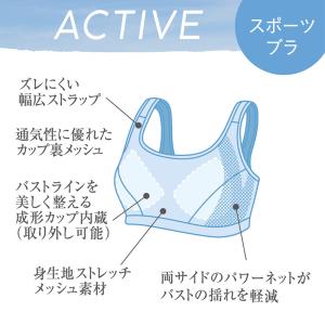 スポーツブラ レディース 揺れ軽減 パワーネッ...の詳細画像1