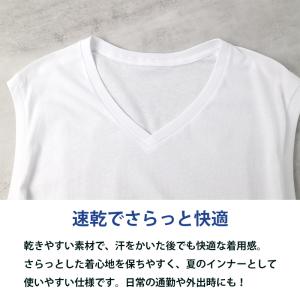 2枚組 メンズ インナー ランニングシャツ 半...の詳細画像3
