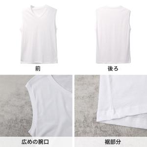 2枚組 メンズ インナー ランニングシャツ 半...の詳細画像4
