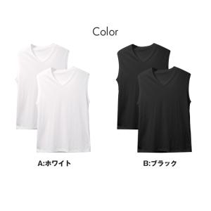 2枚組 メンズ インナー ランニングシャツ 半...の詳細画像5