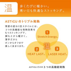 アツギ ストッキング 暖かい あったか アステ...の詳細画像3
