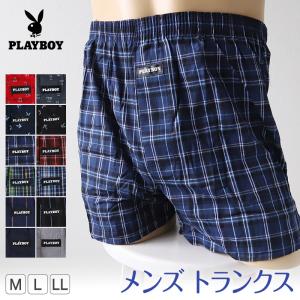 トランクス メンズ パンツ ブランド プレイボーイ PLAYBOY 紳士 PLAY BOY M〜LL 前開き playboy (在庫限り)｜すててこねっと ヤフー店