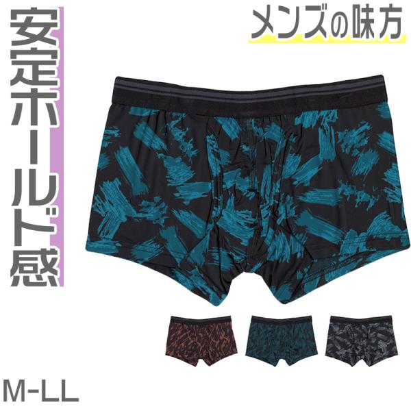 ボクサーパンツ 前開き メンズ ホールド感 機能性 通気性 快適 蒸れない 履き心地 インナー M-...