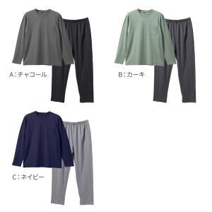 メンズ ルームウェア 上下セット 綿100 部...の詳細画像4