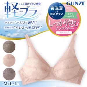 グンゼ 軽ブラ ノンワイヤー ブラジャー レデ...の詳細画像1