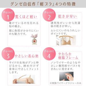 グンゼ 軽ブラ ノンワイヤー ブラジャー レデ...の詳細画像2