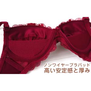 ブラジャー ショーツ セット ノンワイヤー ブ...の詳細画像1