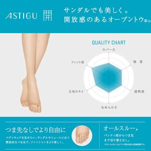 アスティーグ 開 ストッキング オープントウ ...の詳細画像1