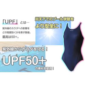 女子用ワンピース水着 はっ水加工 盗撮防止 ス...の詳細画像2