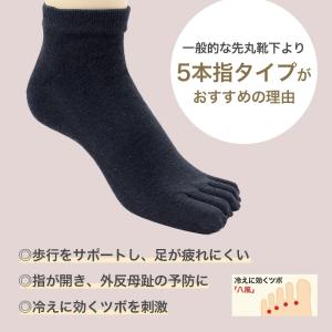 ソックス 5本指 靴下 スニーカー 紳士 25...の詳細画像1