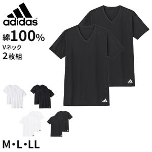 パンダ様　肌着　シャツ　３枚 アディダス 綿100 Tシャツ メンズ 2枚組 グンゼ M L LL クルー