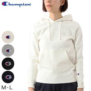 Champion レディース パーカー スウェット 裏起毛 プルオーバー M・L (トップス 秋冬 秋服 冬服 暖かい カジュアル シンプル チャンピオン ブランド) (在庫限り)｜suteteko