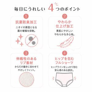 ショーツ 綿100% レディース リブ S〜5...の詳細画像5