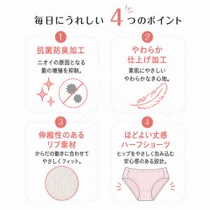 ショーツ 綿100% レディース リブ 綿 コ...の詳細画像5