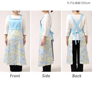 エプロン レディース 花柄 ドレスエプロン Y...の詳細画像5