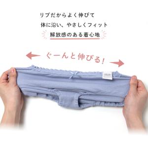女の子 ショーツ 綿100 リブ インゴム キ...の詳細画像3