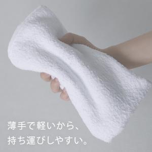 空紡糸 ミニバスタオル 白 最薄手 (320匁...の詳細画像1