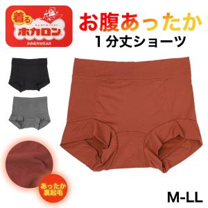 ショーツ レディース 裏起毛 1分丈 お腹当て付き あったか 保温 ストレッチ M L LL 冬 防寒 インナー パンツ お腹すっぽり 暖かい 下着