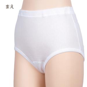 福助 ショーツ ガーゼ 綿100% 深履き ゴ...の詳細画像2