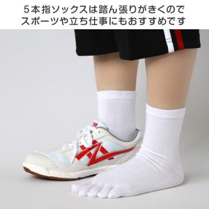 5本指ソックス レディース メンズ クルーソッ...の詳細画像1