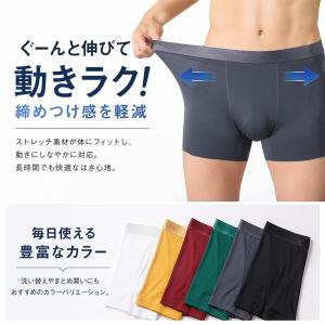 メンズ ボクサーパンツ 冷感 前閉じ 接触冷感...の詳細画像2