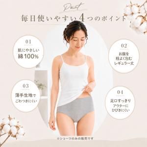 ショーツ 綿100% レディース 深ばき S〜...の詳細画像5